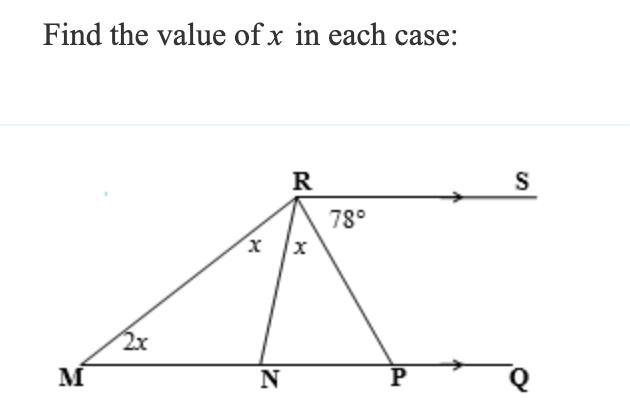 Please help me!! Find the value of x:-example-1