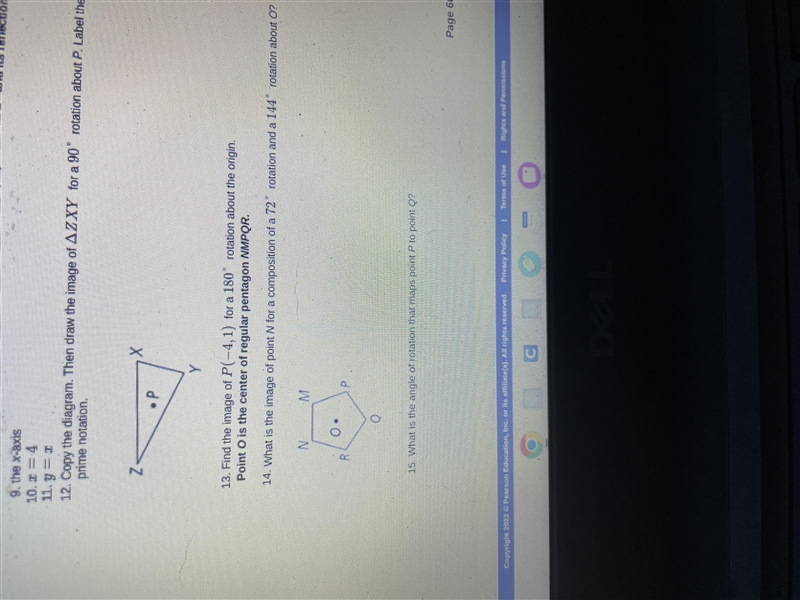 What is the angle of rotation that maps point P to point Q?-example-1