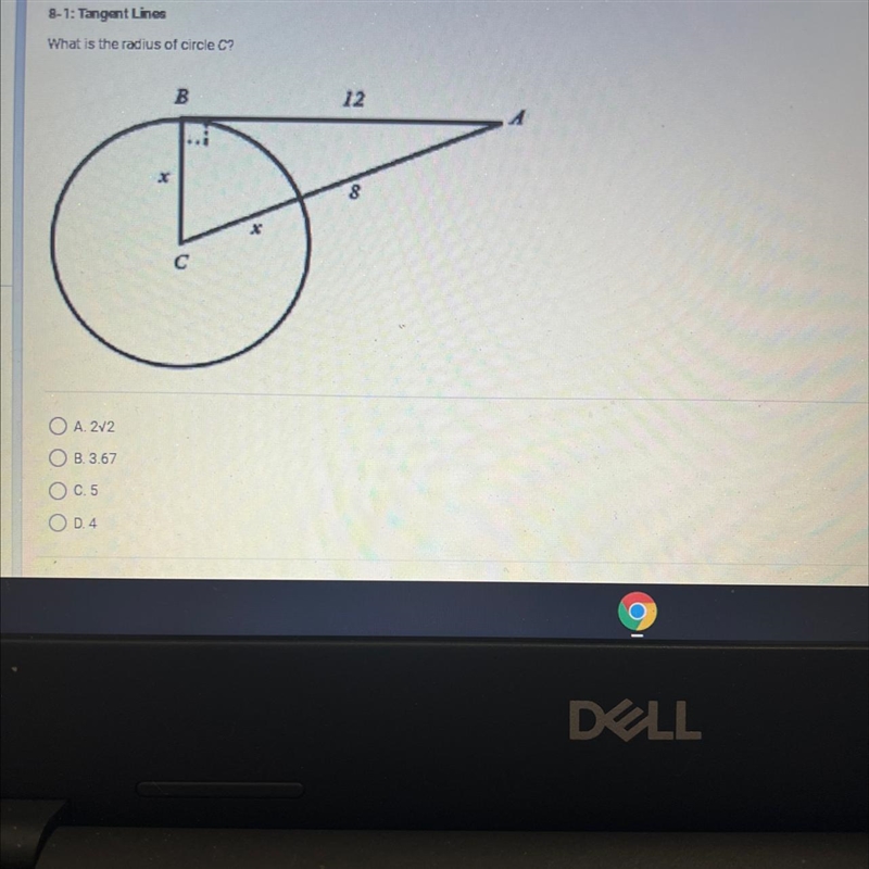 What is the radius of circle C?-example-1