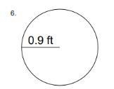 Calculate the area of each circle and show work-example-1