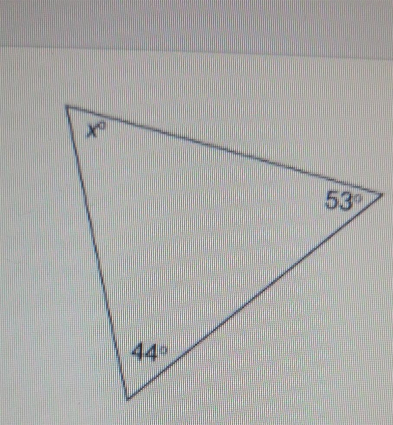 What is the measure of angle x?​-example-1