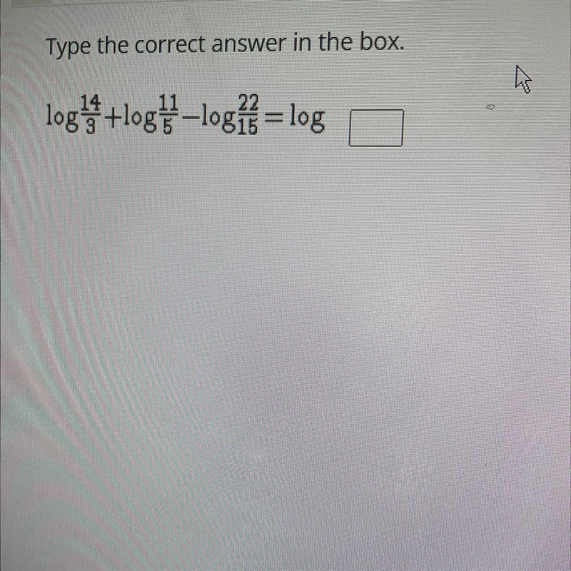 Log14/3 +log11/5-log22/15=log-example-1