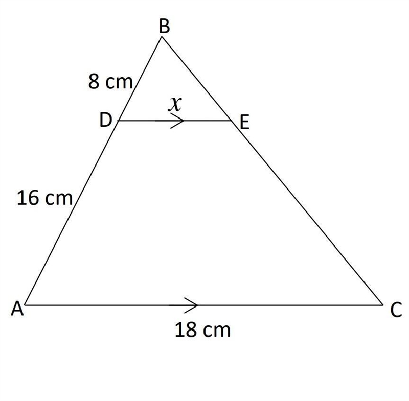 In the following diagram ABC and DBE find x ​-example-1