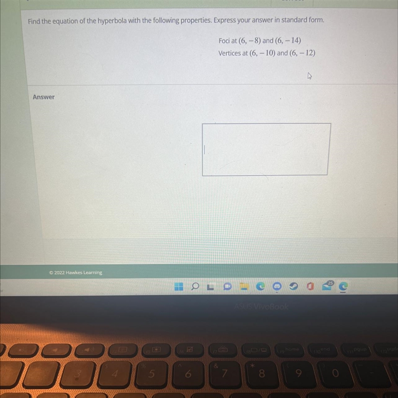 CorrectFind the equation of the hyperbola with the following properties. Express your-example-1