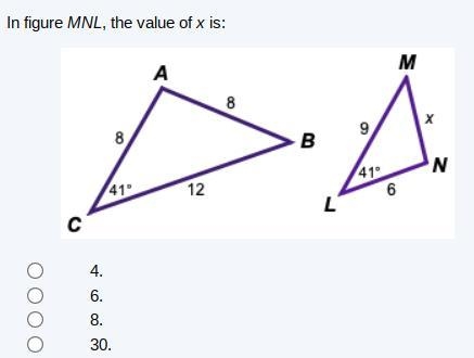 In figure MNL, the value of x is:-example-1