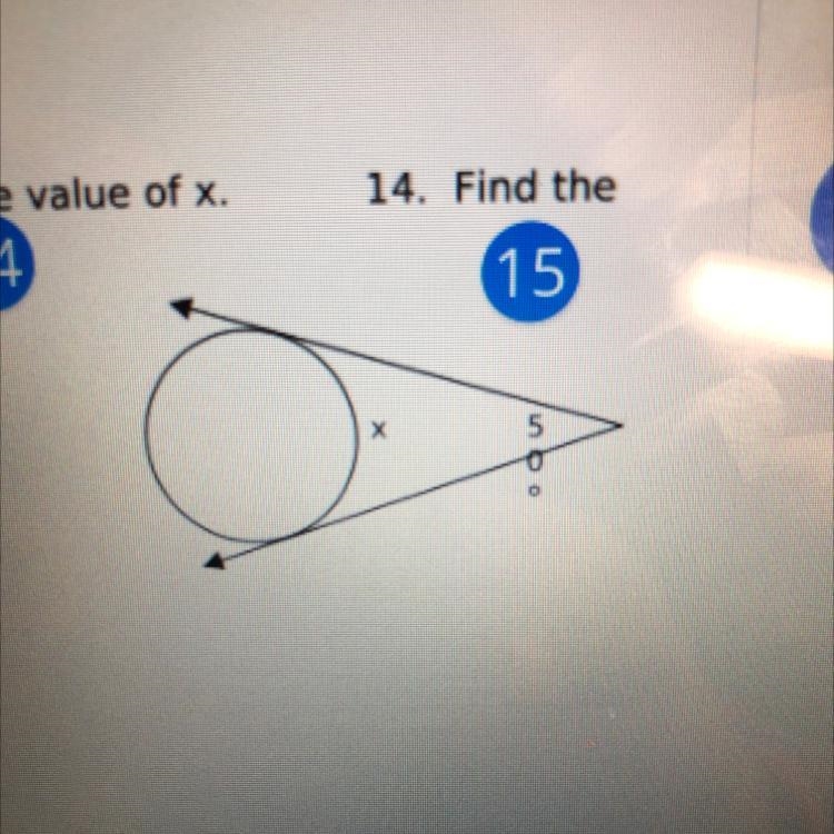 Find x degrees Circles-example-1