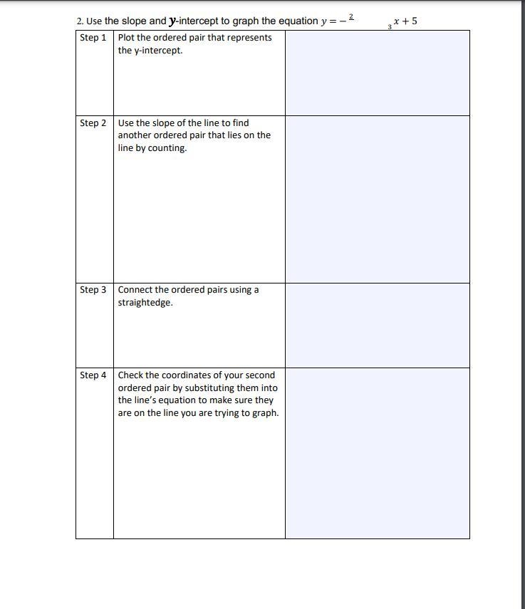 Use the slope and y-intercept to graph the equation-example-1