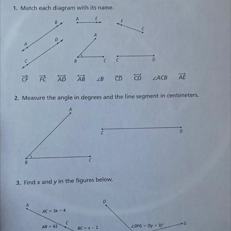 1. Match each diagram with its name. E CF FC FC B A B A C 4 D AD AD AB LB CD CD ZACB-example-1