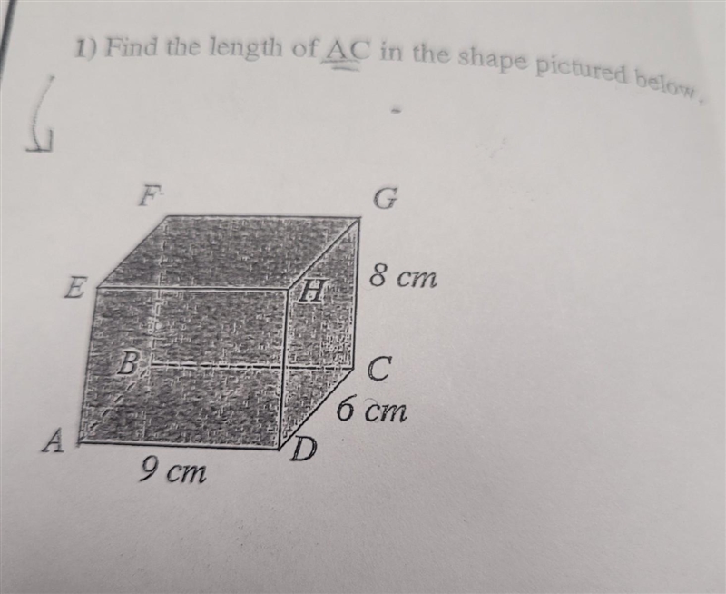 1) Find the length of AC in the shape pictured below​-example-1