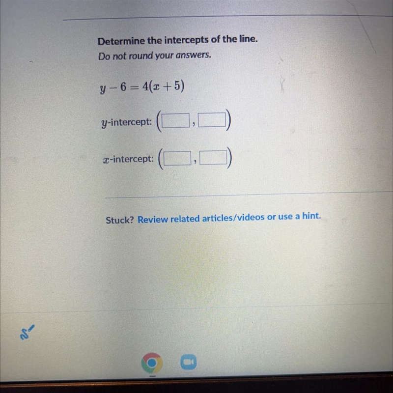 I dont understand how to do intercept from a equation can anyone help me-example-1