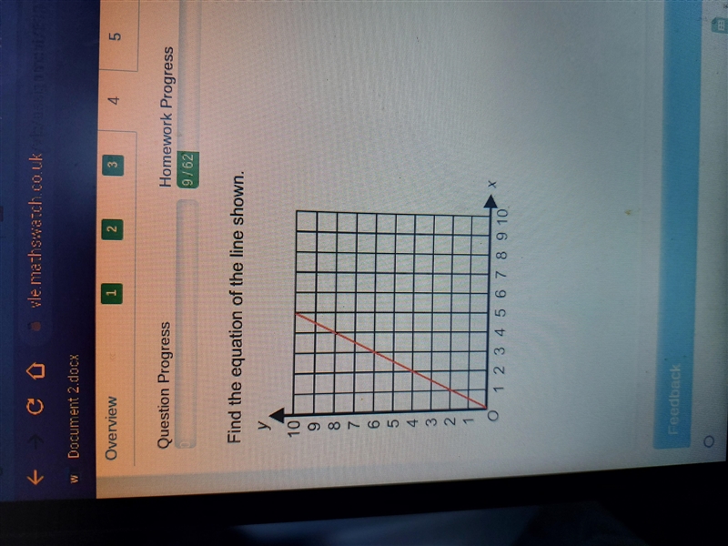 Find the equation of the line shown-example-1