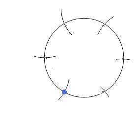 The figure below shows one of the steps used in inscribing a square in a circle.-example-1