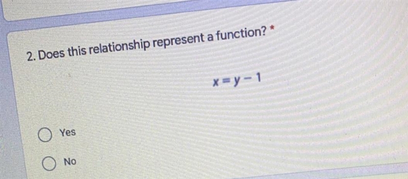 Does x=y -1 represent a fraction ?-example-1