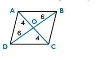 AC and BD are diagonals of quadrilateral ABCD. Is quadrilateral ABCD a parallelogram-example-1