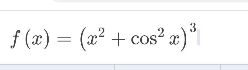 First derivative of this function ?​-example-1