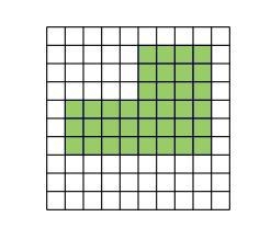 The figure below is divided into 100 squares of equal size. What percent of the figure-example-1