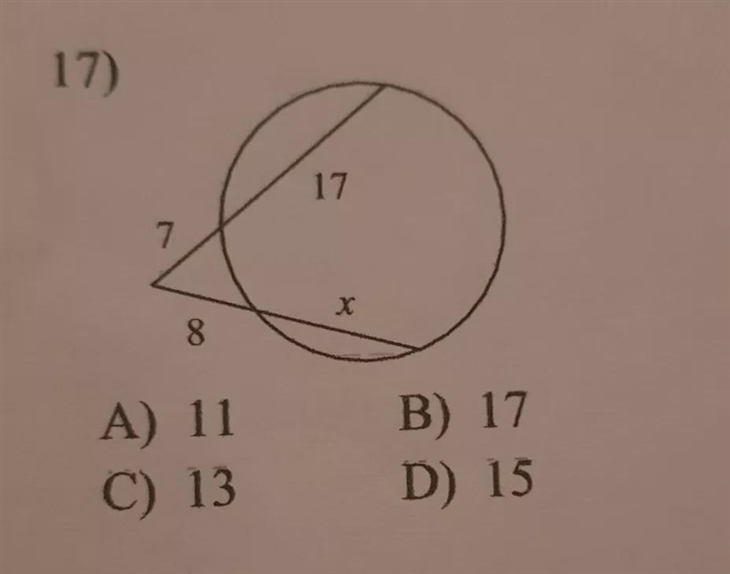 Hi need help solving for x it says assume that which appear tangent are tangent-example-1