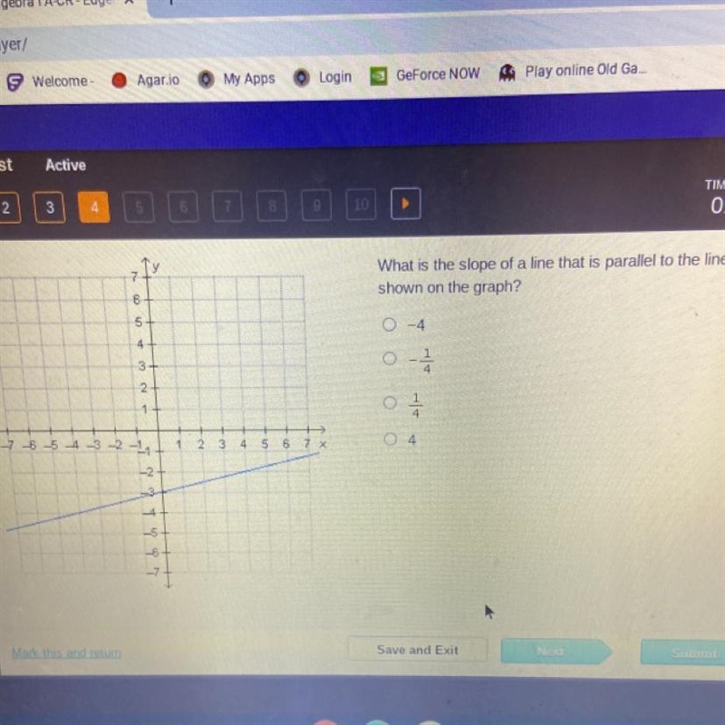 Need help please What is the slope of a line that is parallel to the line shown on-example-1