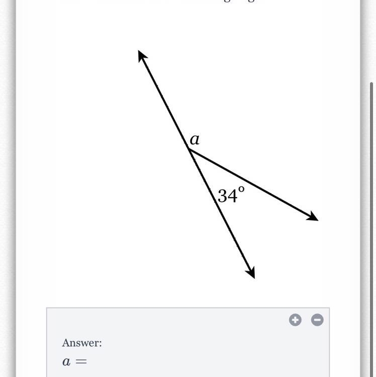 Find the measure of the missing angle.-example-1