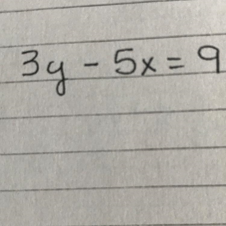 3y - 5x = 9 PLEASE HELP-example-1