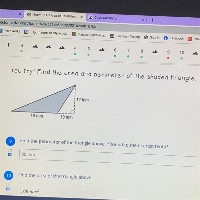 Find the perimeter of the triangle, round to the nearest tenth-example-1