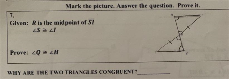 I need help finding why these triangles are congruent-example-1