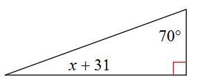 Transversals and Triangle angles, solve for x-example-1