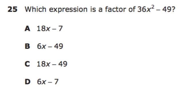 1. since A^2= 36x^2, a=? 2. since b^2= 49, b=?-example-1