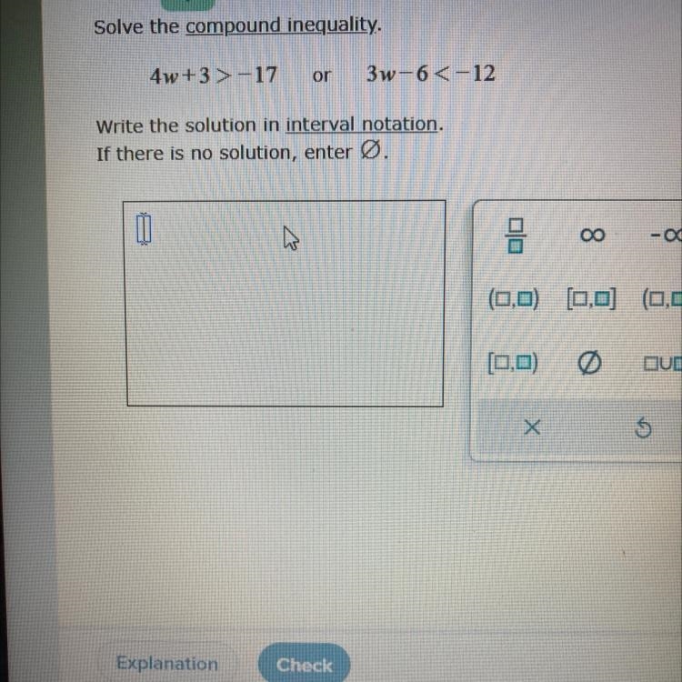 Solving a compound linear inequality-example-1