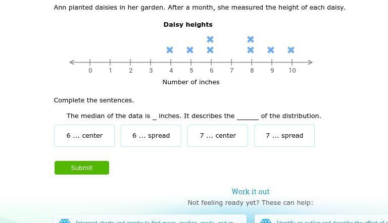 Ann planted daisies in her garden. After a month, she measured the height of each-example-1