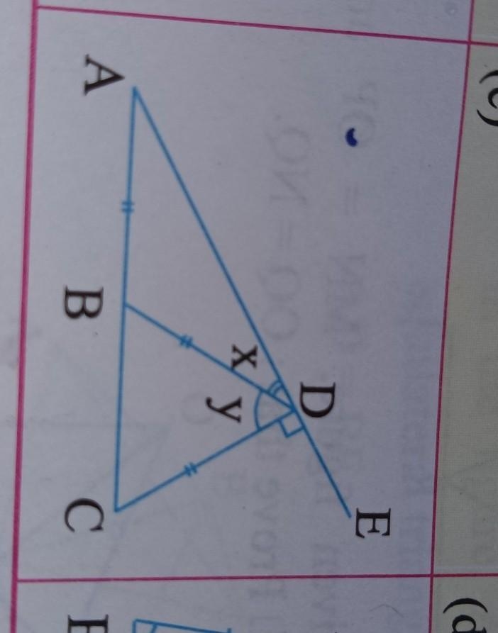 Can anyone find the value of x and y from the given figure?:​-example-1