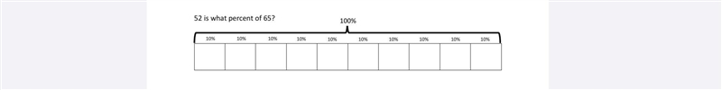 How many boxes do i color in and what is 52 is what percent of 65?-example-1