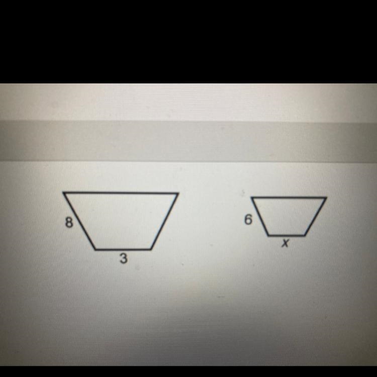 This scale drawing shows a.reduction in a figure what is the value of X-example-1