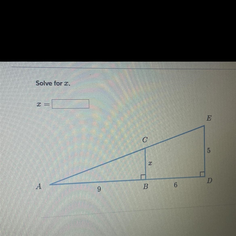 Solve for x. pls helpppp trying to save my F grade-example-1