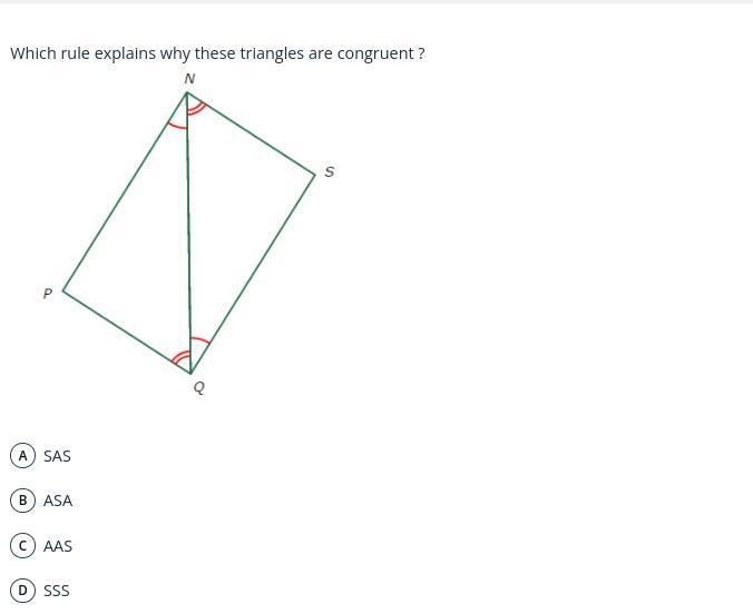 Which rule explains why these triangles are congruent ?-example-1