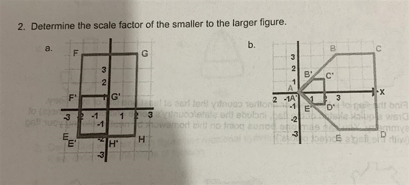 Determine the scale factor of the smaller to the larger figure.-example-1