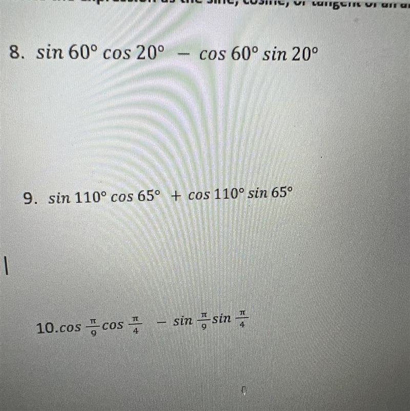 I need to write the expression as the sine of an angle Number 8-example-1