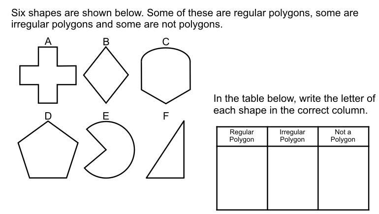 Find regular and irregular polygons-example-1