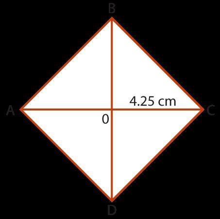 What is the area of rhombus ABCD? (Assume the diagonals of rhombus ABCD are equal-example-1