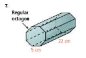 Find the surface area and lateral area of the following three prisms. Be sure to show-example-3