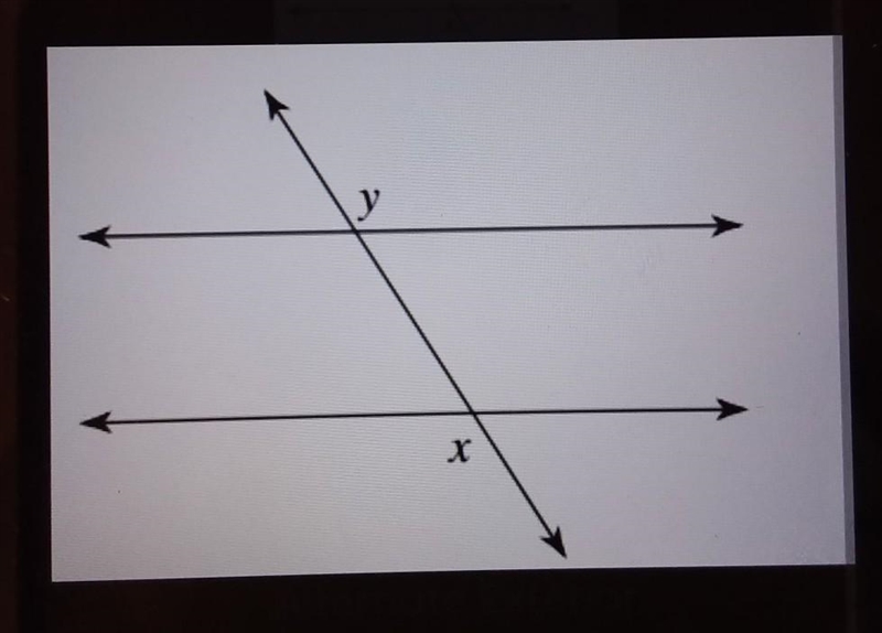 What is the relationship of the angles? Corresponding angles Alternate interior angles-example-1