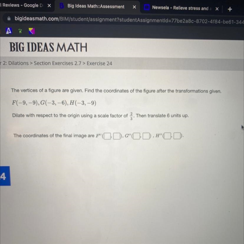 The vertices of a figure are given. Find the coordinates of the figure after the transformations-example-1