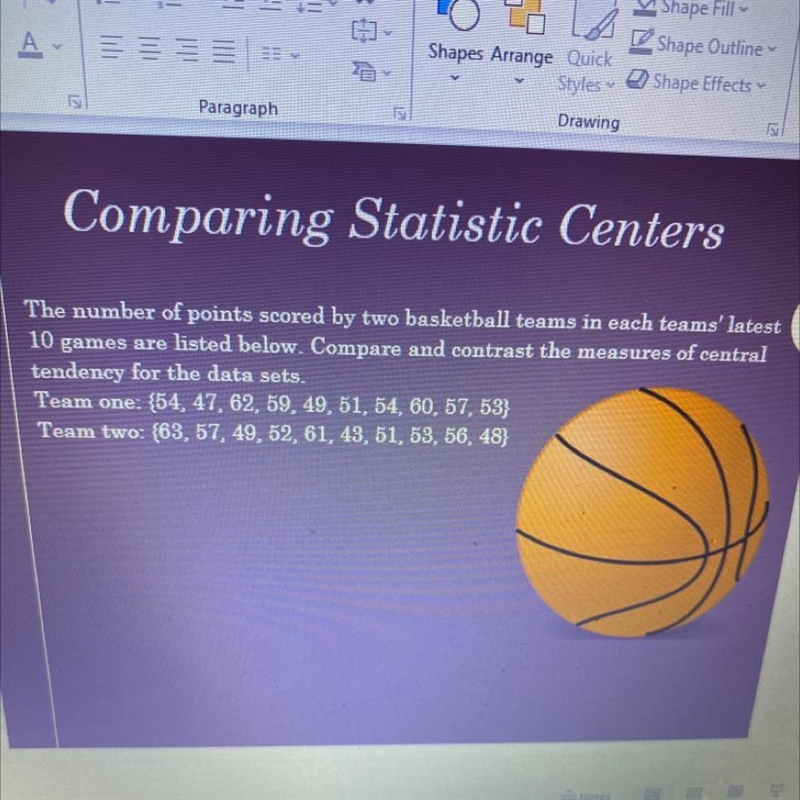 The number of points scored by two basketball teams in each teams' latest 10 games-example-1