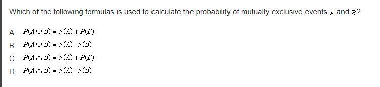 QUICKLY!! Which of the following formulas is used to calculate the probability of-example-1