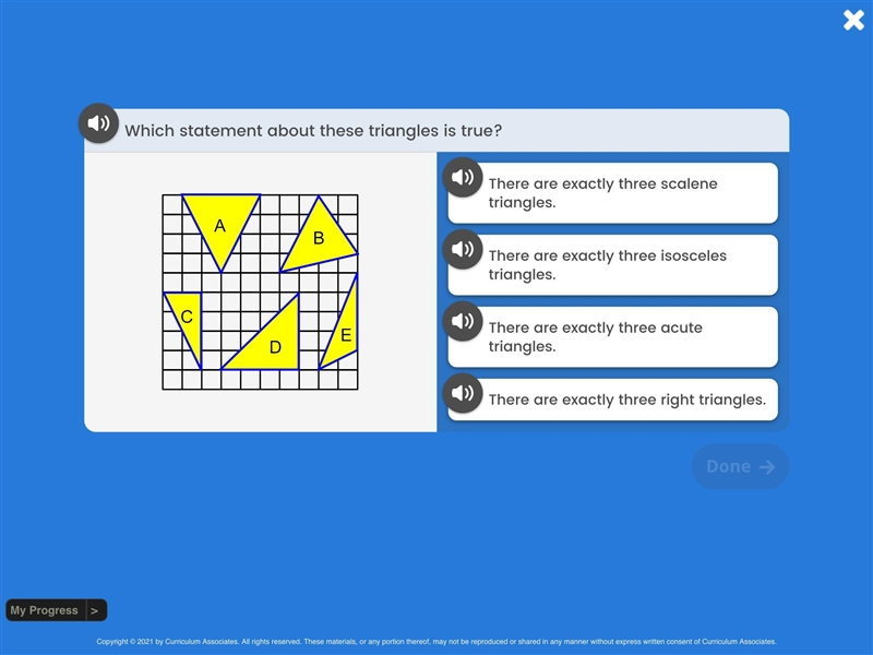 Which statement about these triangles is true? help pls using 40 points-example-1