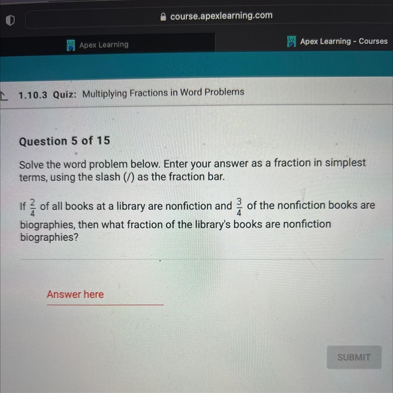 Solve the word problem below. Enter your answer as a fraction in simplest terms, using-example-1