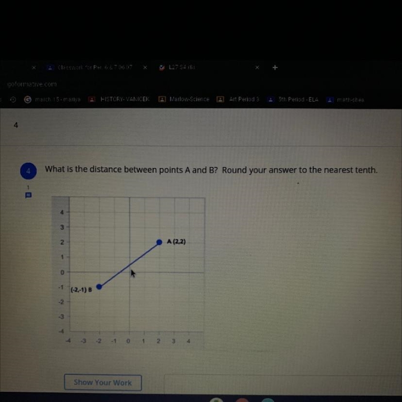 What is the distance between points A and B? Round your answer to the nearest tenth-example-1