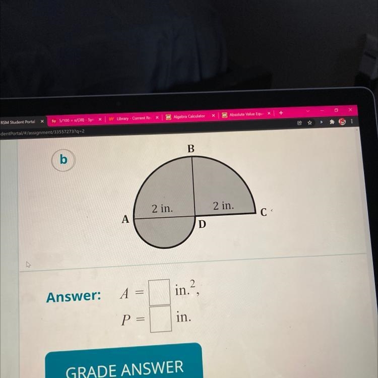 Answer: A = in?, P = in.-example-1