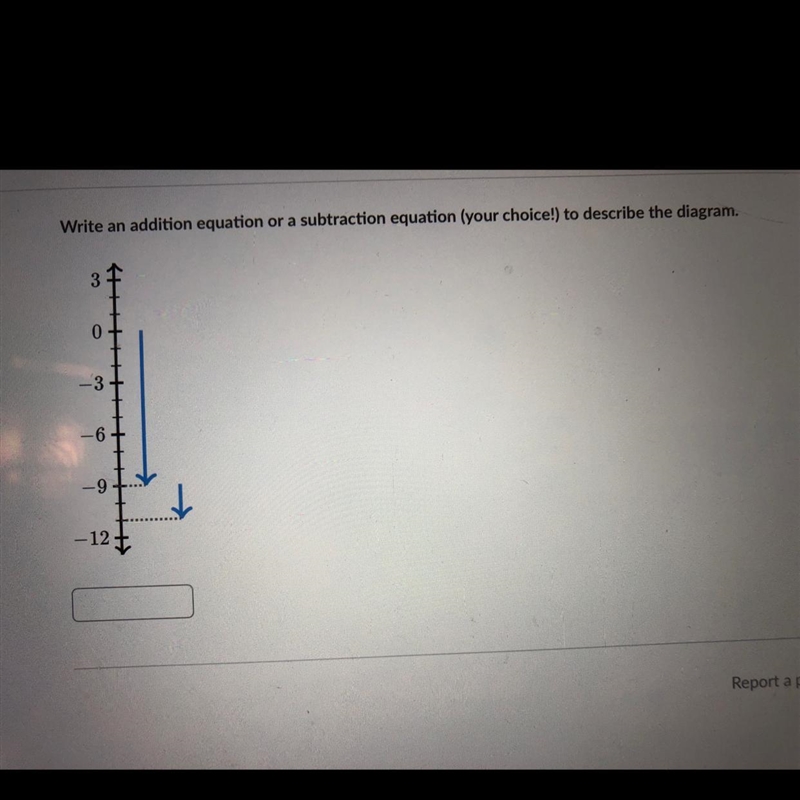 Write an addition equation or a subtraction equation (your choice!) to describe the-example-1