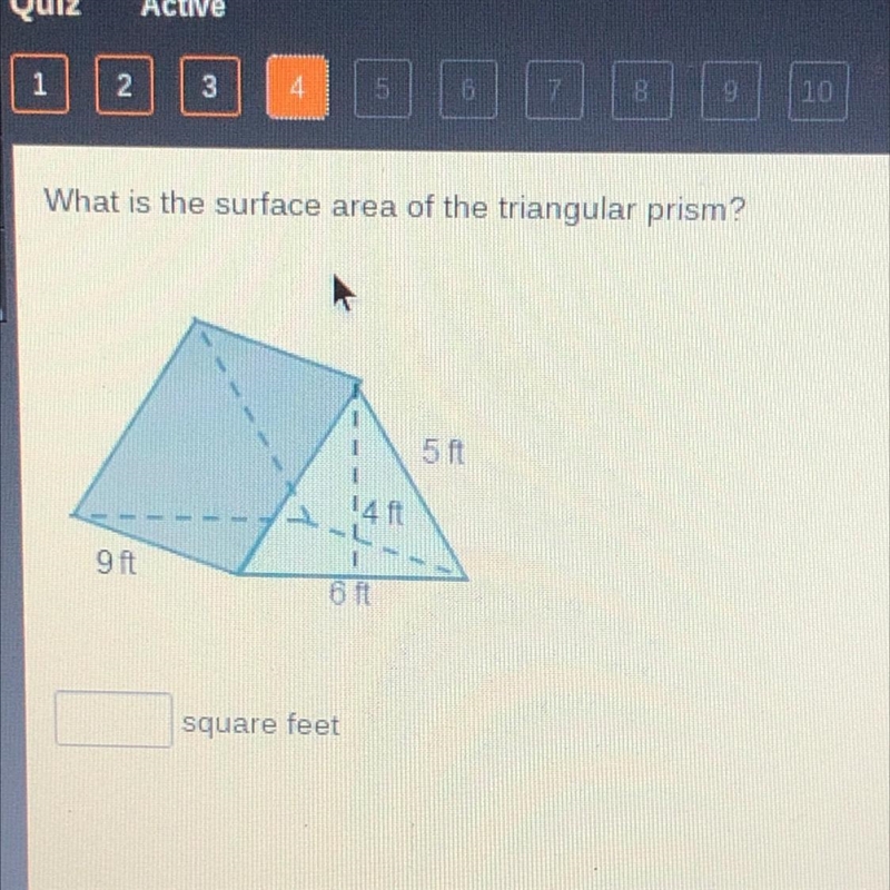 What is the surface area of the triangular prism?-example-1